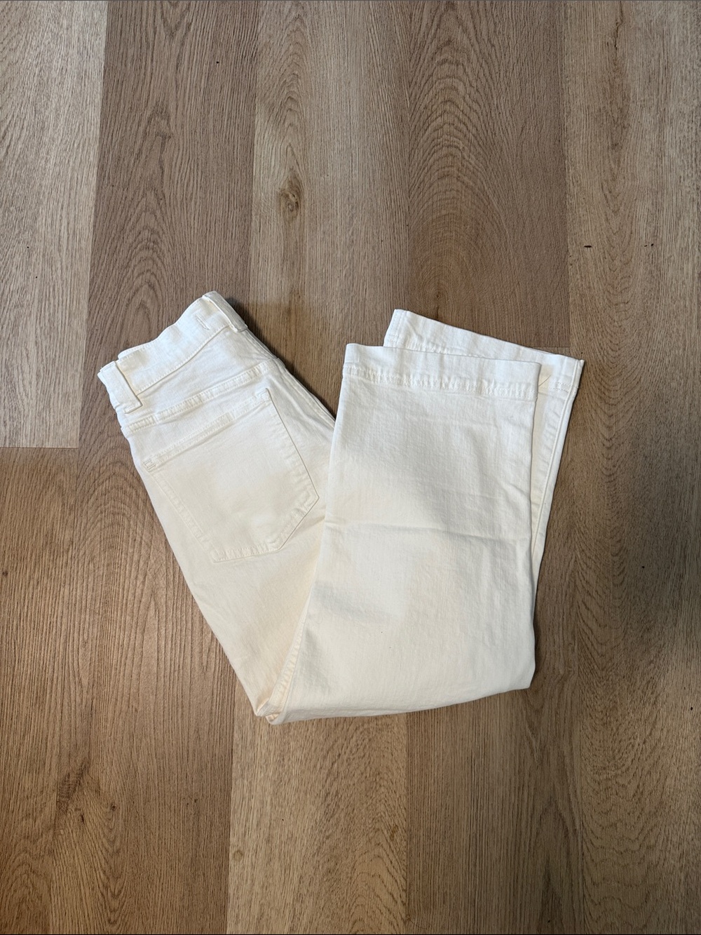 Madewell petite wide leg Jeans in White/Cream